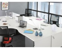 Panel de fondo y separador metacrilato blanco opaco - para mesa Eden