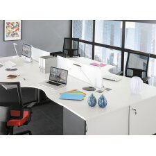 Panel separador para mesa Eden 200 cm Blanco 