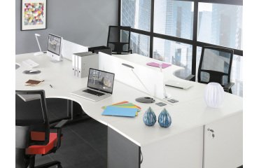 Panel separador para mesa Eden 200 cm Blanco 