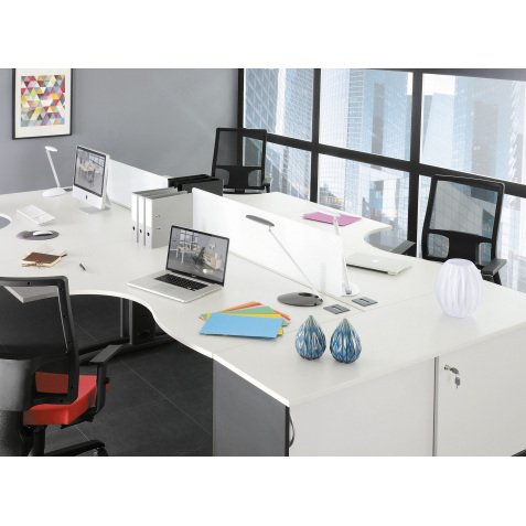 Panel separador para mesa Eden 200 cm Blanco 