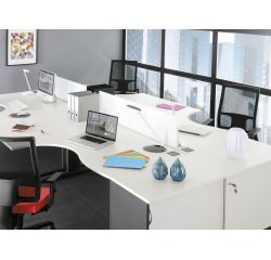 Panel separador para mesa Eden 200 cm Blanco 