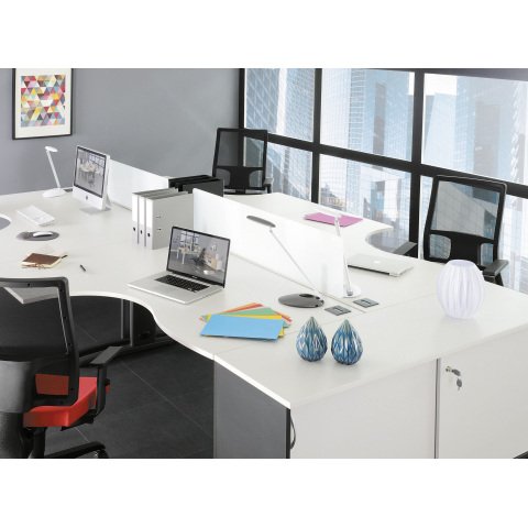 Panel de fondo separador metacrilato - para mesa Eden An 180 cm blanco opaco