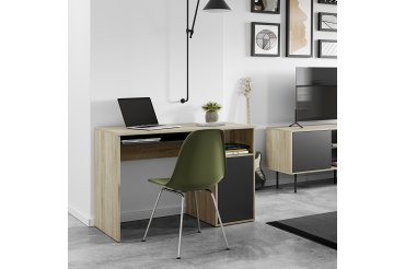 Bureau Oxford chêne 115 x 50 cm avec caisson