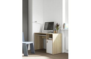 Bureau Oxford chêne 115 x 50 cm avec caisson