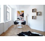 Table basse Woody H.40 x L.60 x P.60 cm piètement bois massif