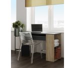 Bureau Yale L 114 x P 50 cm avec étagère chêne