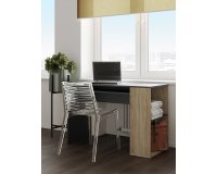 Bureau Yale L 114 x P 50 cm avec étagère chêne