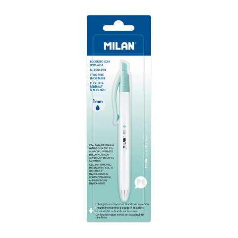 Bolígrafo Antibacterias P1 MILAN azul