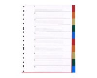 Separadores de polipropileno A4 con 10 divisiones