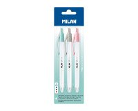 Blíster 3 bolígrafos Antibacterias P1 MILAN (azul, negro y rojo)