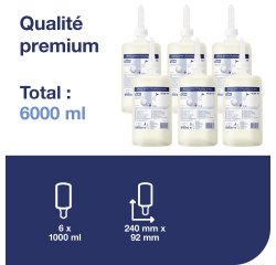 Savon liquide Tork Premium Lavage mains, pour distributeur S1 - Cartouche de 1 L