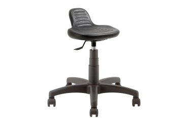 Chaise technique à roulettes avec dosseret et assise inclinée