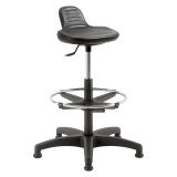 High technical stool on feet with back support