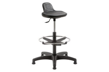 Tabouret technique haut à patins avec dosseret