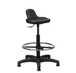 Tabouret technique haut à patins avec dosseret