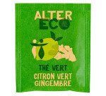 Thé vert Bio Alter Eco citron vert/gimgembre - Boîte de 20 sachets plats