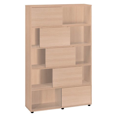 Bibliothèque Tetris 10 cases corps chêne