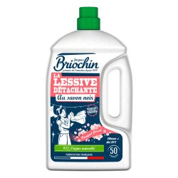 Lessive liquide détachante au savon noir Briochin - 50 lavages - Bidon 2,27 L