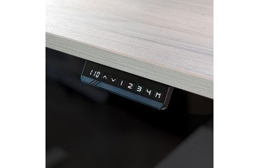 Scrivania elettrica elevabile 160 x 80 cm Rovere Grigio Ecla Ergo Premium Bruneau