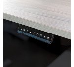 Bureau réglable en hauteur électrique chêne gris Ergo Premium 140 x 80 cm - Arch