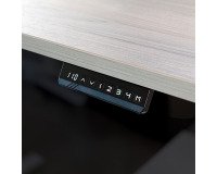 Scrivania elettrica elevabile 180 x 80 cm Rovere Grigio Ecla Ergo Premium Bruneau