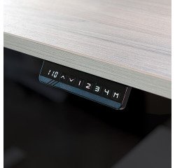 Scrivania elettrica elevabile 160 x 80 cm Rovere Grigio Ecla Ergo Premium Bruneau