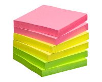 Notes repositionnables Néon 75 x 75 mm - Maxiburo - bloc de 100 feuilles