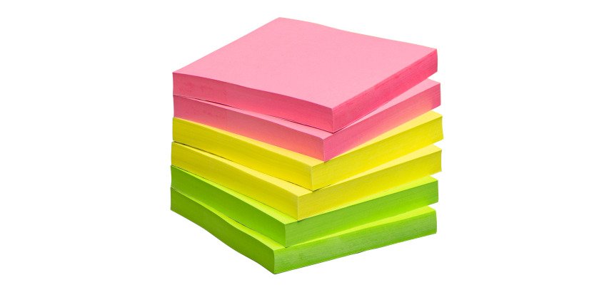 Notes repositionnables Néon 75 x 75 mm - Maxiburo - bloc de 100 feuilles