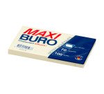 Notes repositionnables jaunes 75x125 mm - Maxiburo - bloc de 100 feuilles