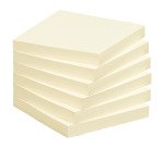 Notes repositionnables jaunes 75 x 75 mm - Maxiburo