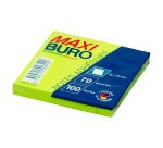 Notes repositionnables Néon 75 x 75 mm - Maxiburo - bloc de 100 feuilles