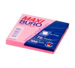 Notes repositionnables Néon 75 x 75 mm - Maxiburo - bloc de 100 feuilles