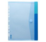 Pack 12 sobres portadcocumentos perforados cierre V-lock 24 x 31,6 cm, colores surtidos