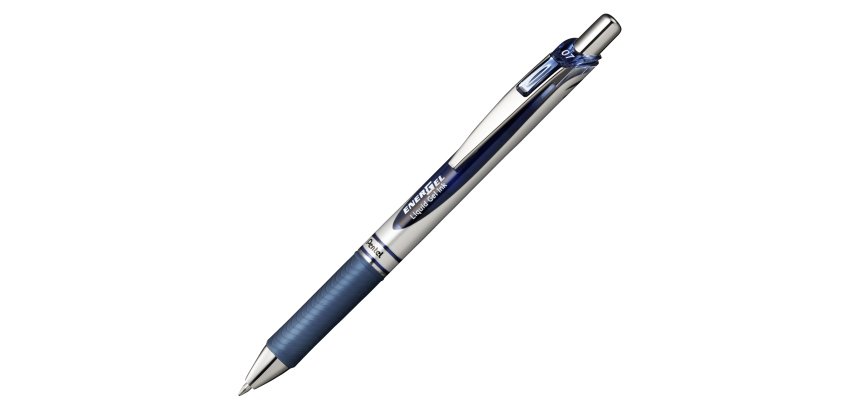 Stylo roller Pentel Energel BL77 écriture moyenne - Pochette de 4 couleurs assorties