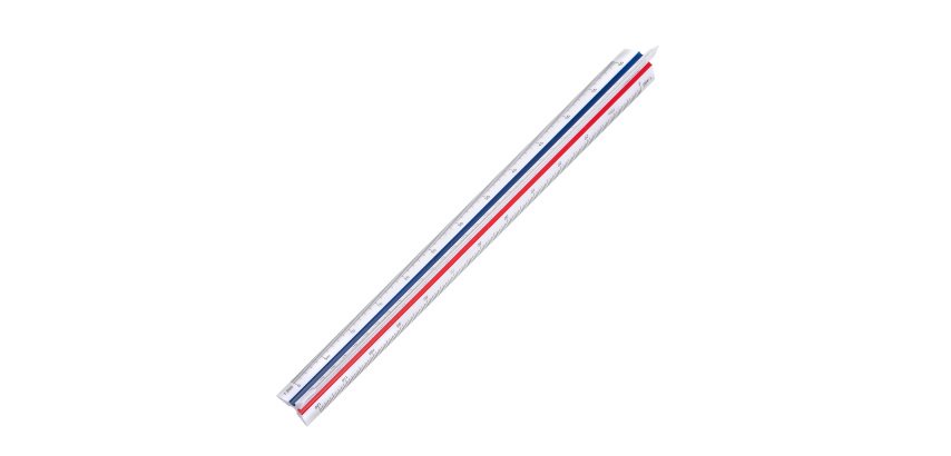 Règle à échelle de réduction sous étui  Wonday géomètre 1 : 500 - 1 : 2500