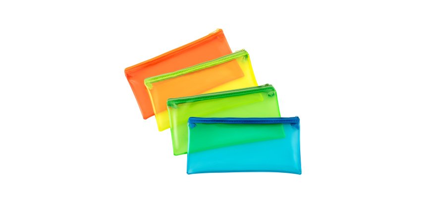 Trousse rectangulaire translucide fluo Wonday
