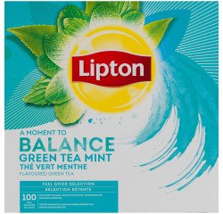 Té verde menta Lipton - Caja de 100 saquitos frescos