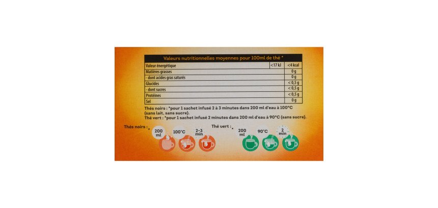 Lipton aromatisierter Tee - Schachtel von 60 Frischebeuteln