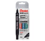 Marqueur permanent Pentel N50 couleurs assorties pointe ogive 4,3 mm - Pochette de 4