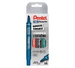 Marqueur permanent Pentel N60 couleurs assorties pointe biseautée 3,9 à 5,5 mm - Pochette de 4