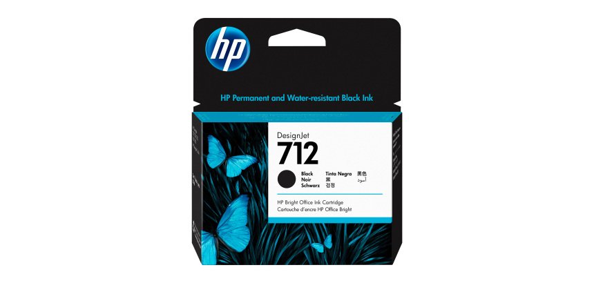 HP 712 Cartucho original negro 80 ml