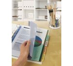 Double pochettes intercalaires perforées multicolores A4 Avery - polypropylène 18/100e - 8 onglets - 1 jeu