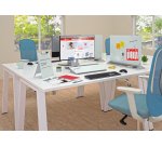 Bloc-notes de bureau personnel en verre Nobo