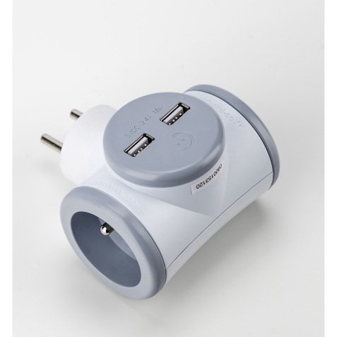 Rotating power strip double USB