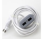 Chargeur double USB 4,8 A avec 3M de câble