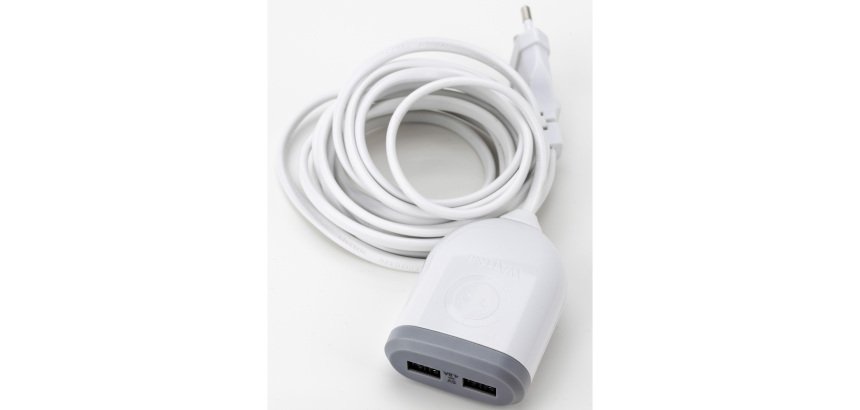 Chargeur double USB 4,8 A avec 3M de câble