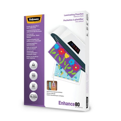 Fundas de plastificar térmica brillantes A4 de 75 micras adhesivo - Caja de 100