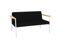 Zetel Vado 2 plaatsen - onderstel wit
