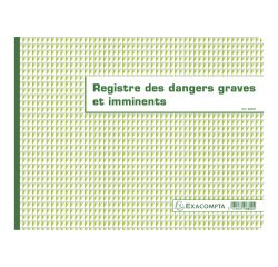 Registre imprimé des dangers graves et imminents Exacompta 6622E - 24 x 32 cm 20 pages