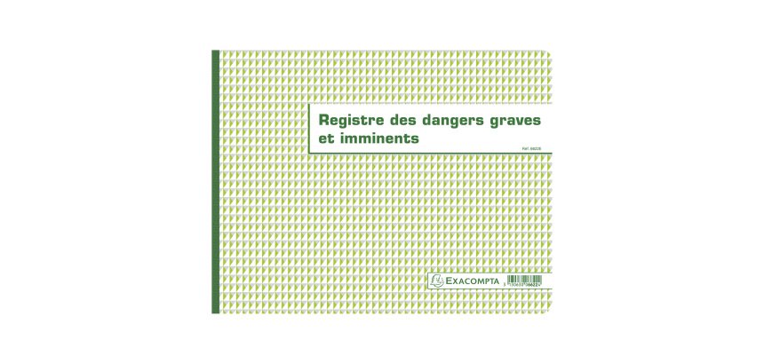 Registre imprimé des dangers graves et imminents Exacompta 6622E - 24 x 32 cm 20 pages